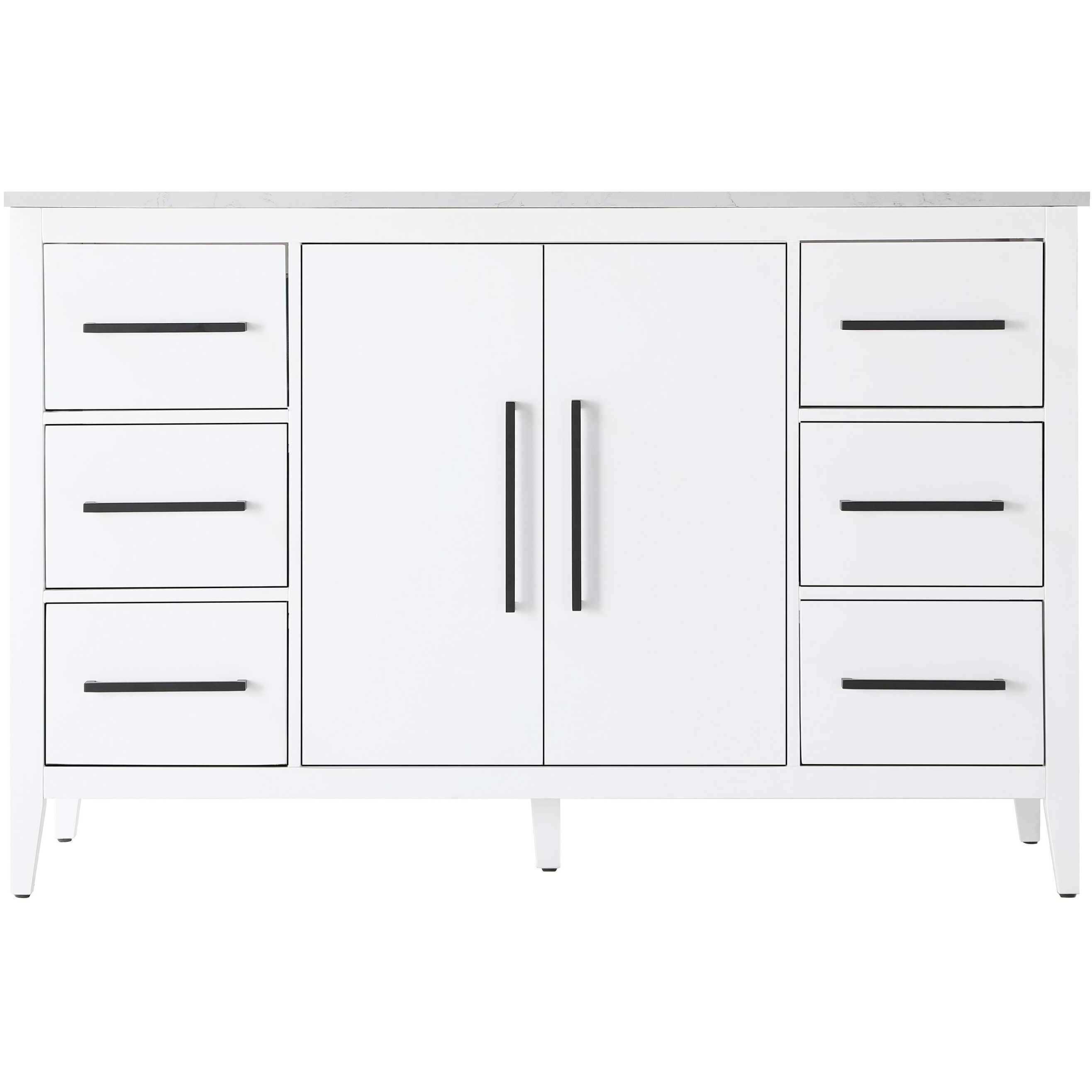 Millie 54 X 35 inch White Bathroom Vanity Cabinet
