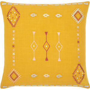 Zina 18 inch Mustard Pillow Kit in 18 x 18, Square