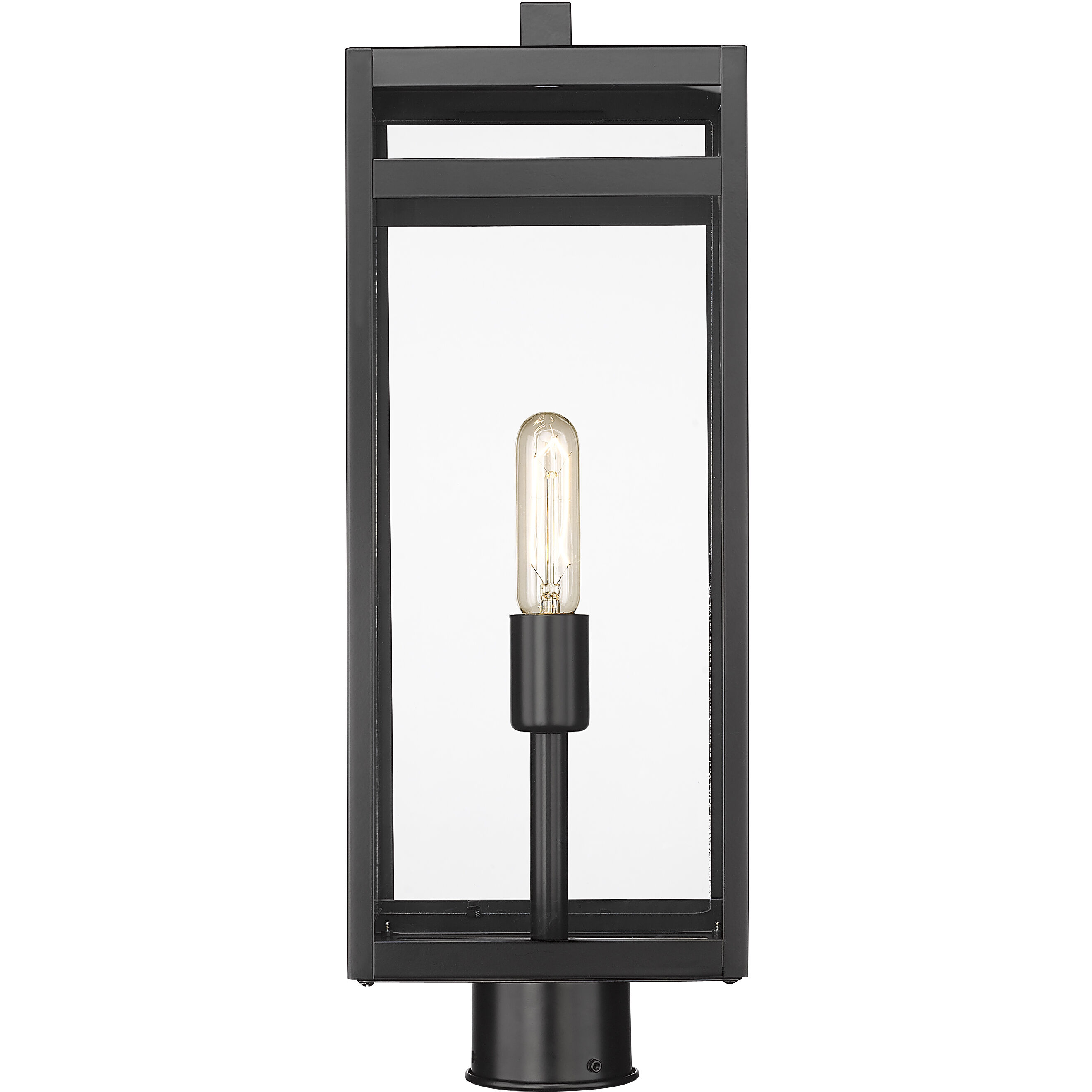 Nuri 1 Light 21.5 inch Black Outdoor Post Mount Fixture