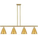 Ballston Cone LED 48 inch Satin Gold Island Light Ceiling Light