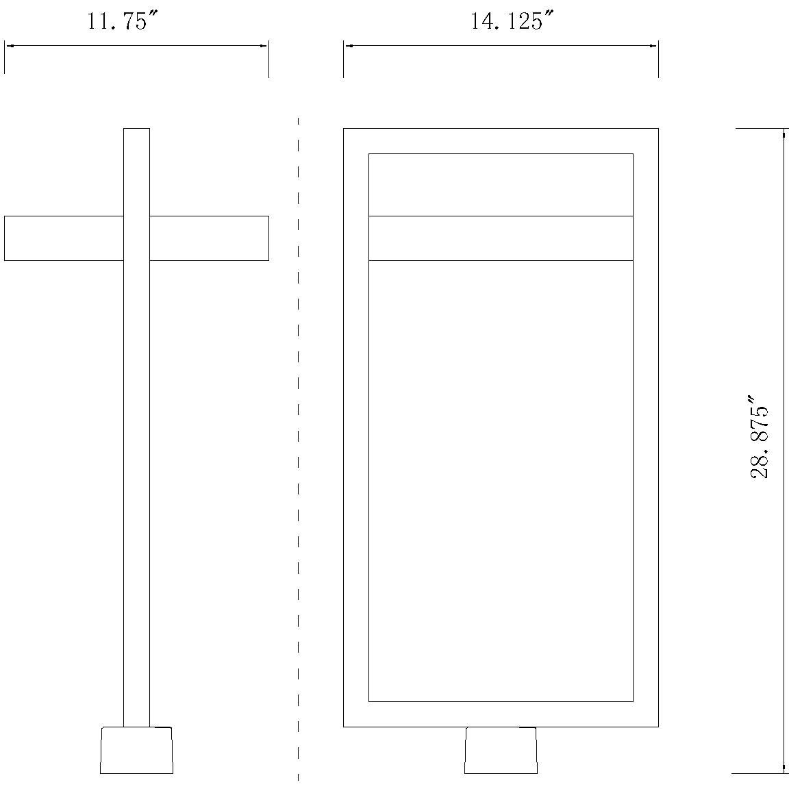 Luttrel LED 29 inch Black Outdoor Post Mount Fixture