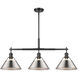 Orwell 3 Light 35.75 inch Matte Black Kitchen Island Light Ceiling Light in Pewter