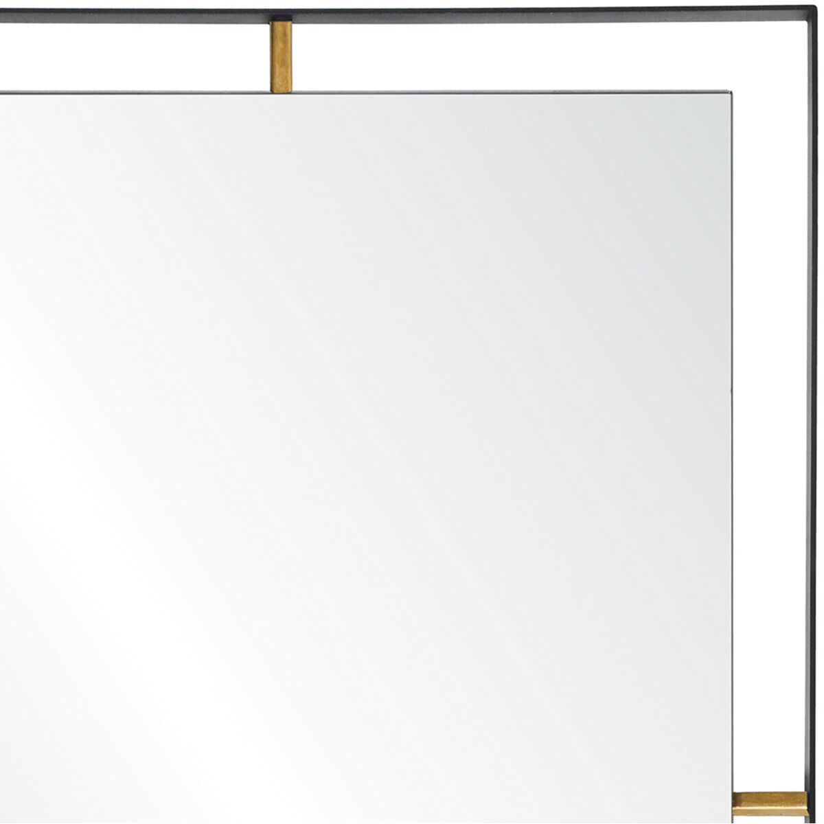 Framed 30 X 20 inch Matte Black Wall Mirror