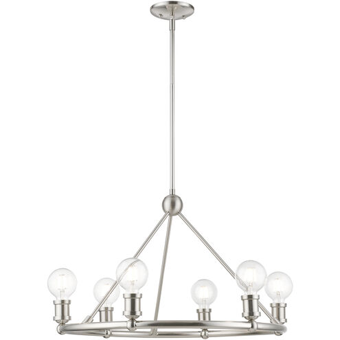 Lansdale 6 Light 25 inch Brushed Nickel Chandelier Ceiling Light