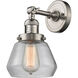 Franklin Restoration Fulton LED 7 inch Brushed Satin Nickel Semi-Flush Mount Ceiling Light in Clear Glass, Franklin Restoration