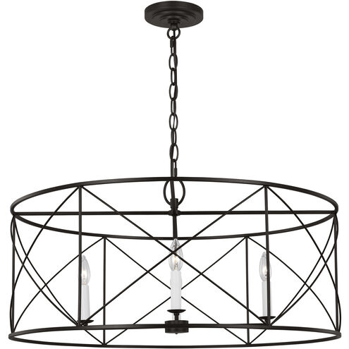 C&M by Chapman & Myers Beatrix 4 Light 30 inch Aged Iron Lantern Pendant Ceiling Light