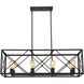 Brooklyn 8 Light 39 inch Matte Black Island Pendant Ceiling Light
