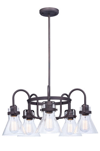 Seafarer 5 Light 24 inch Oil Rubbed Bronze Single-Tier Chandelier Ceiling Light in Without Bulb