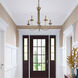 Estate 5 Light 25 inch Antique Brass Chandelier Ceiling Light
