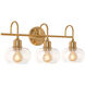 Laney 3 Light 8.1 inch Vintage Gold Vanity Light Wall Light