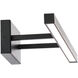 Parallax LED 18 inch Black Bath Vanity & Wall Light in 3000K, dweLED