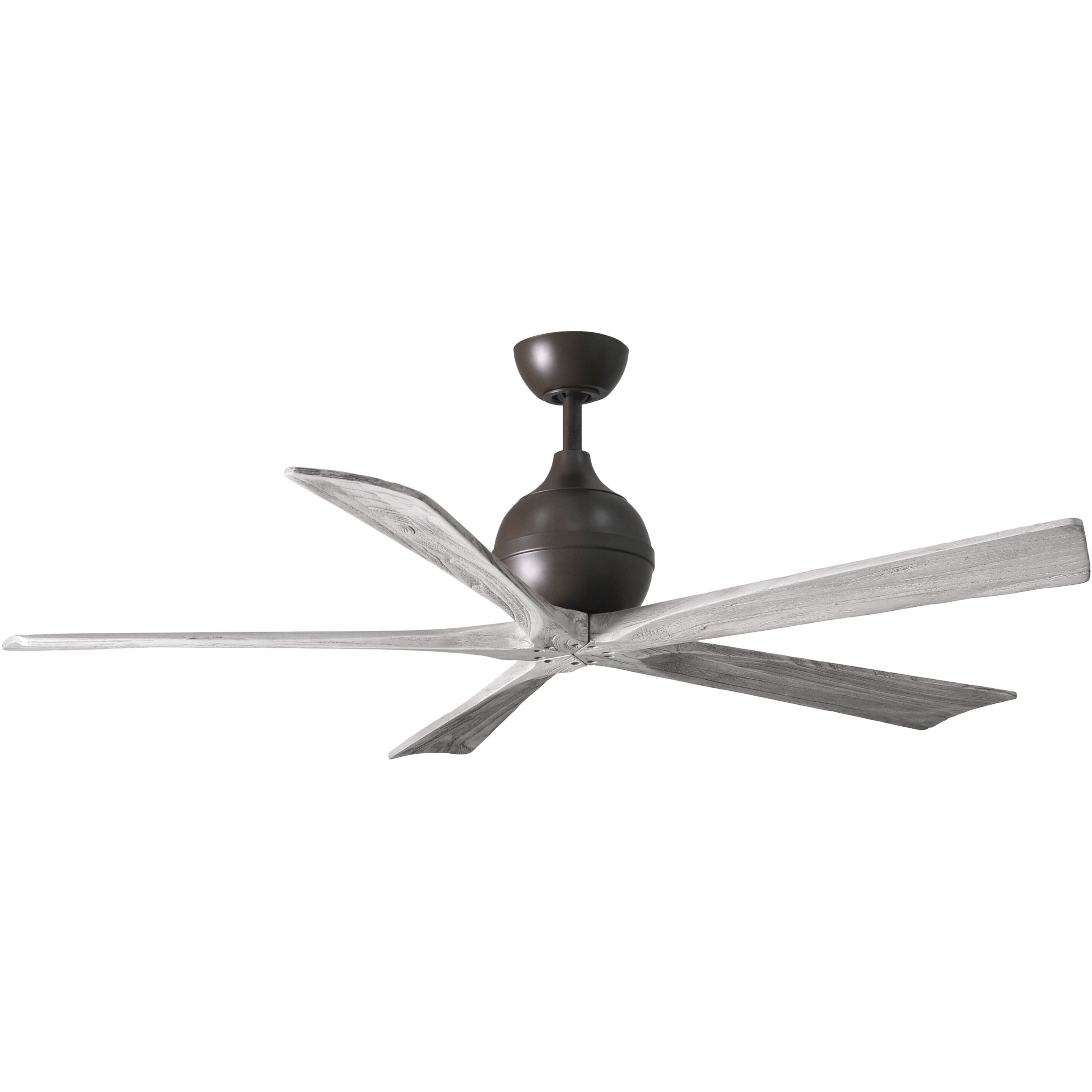 Atlas Irene-5 60 inch Textured Bronze with Barn Wood Tone Blades Paddle Fan, Paddle Fan