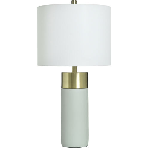 Signature 27.75 inch 100 watt Soft Brass and Natural Cement Table Lamp Portable Light
