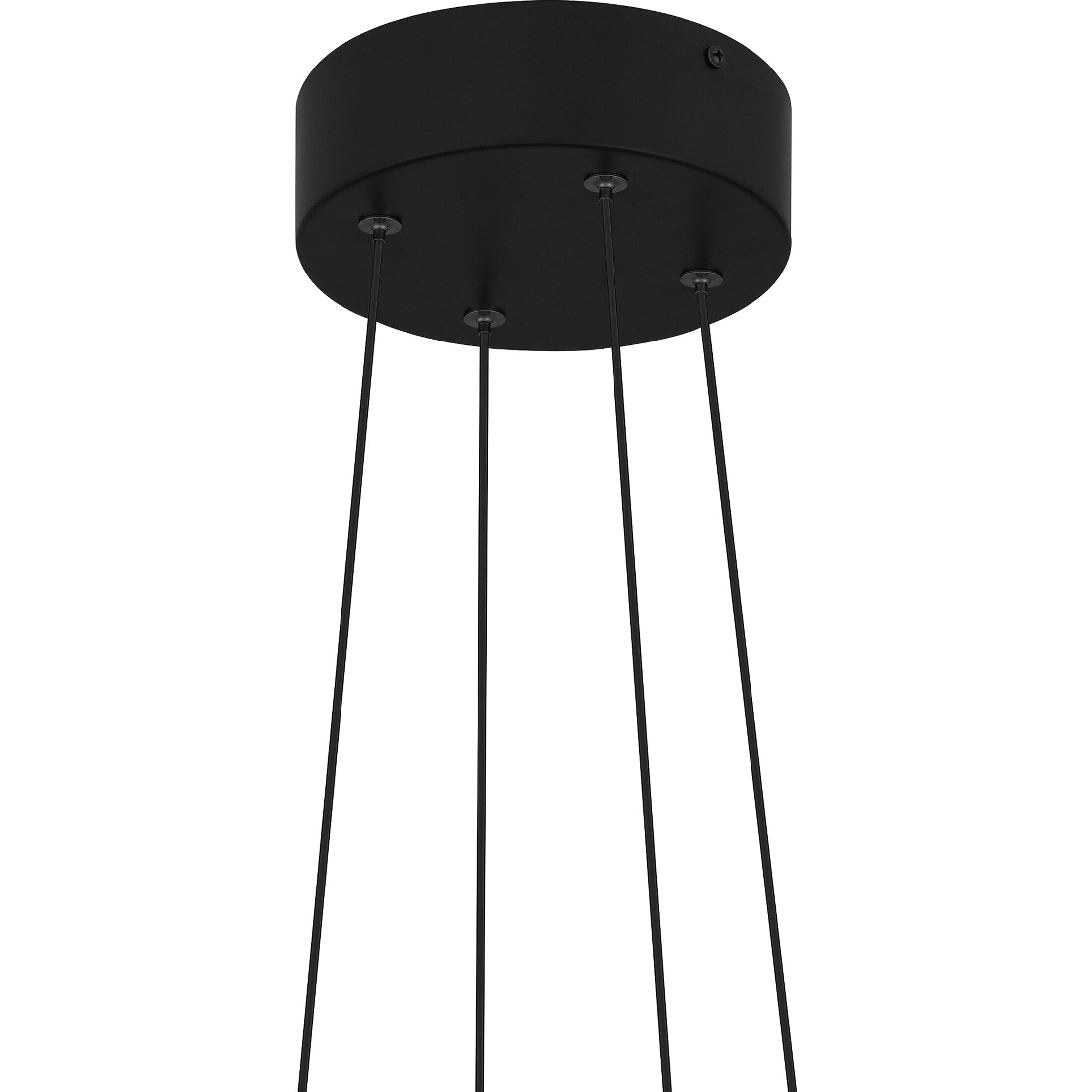 Ovard LED 28 inch Matte Black Pendant Ceiling Light