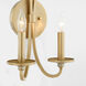 Maryse 2 Light 9 inch Aged Brass Wall Mount Wall Light