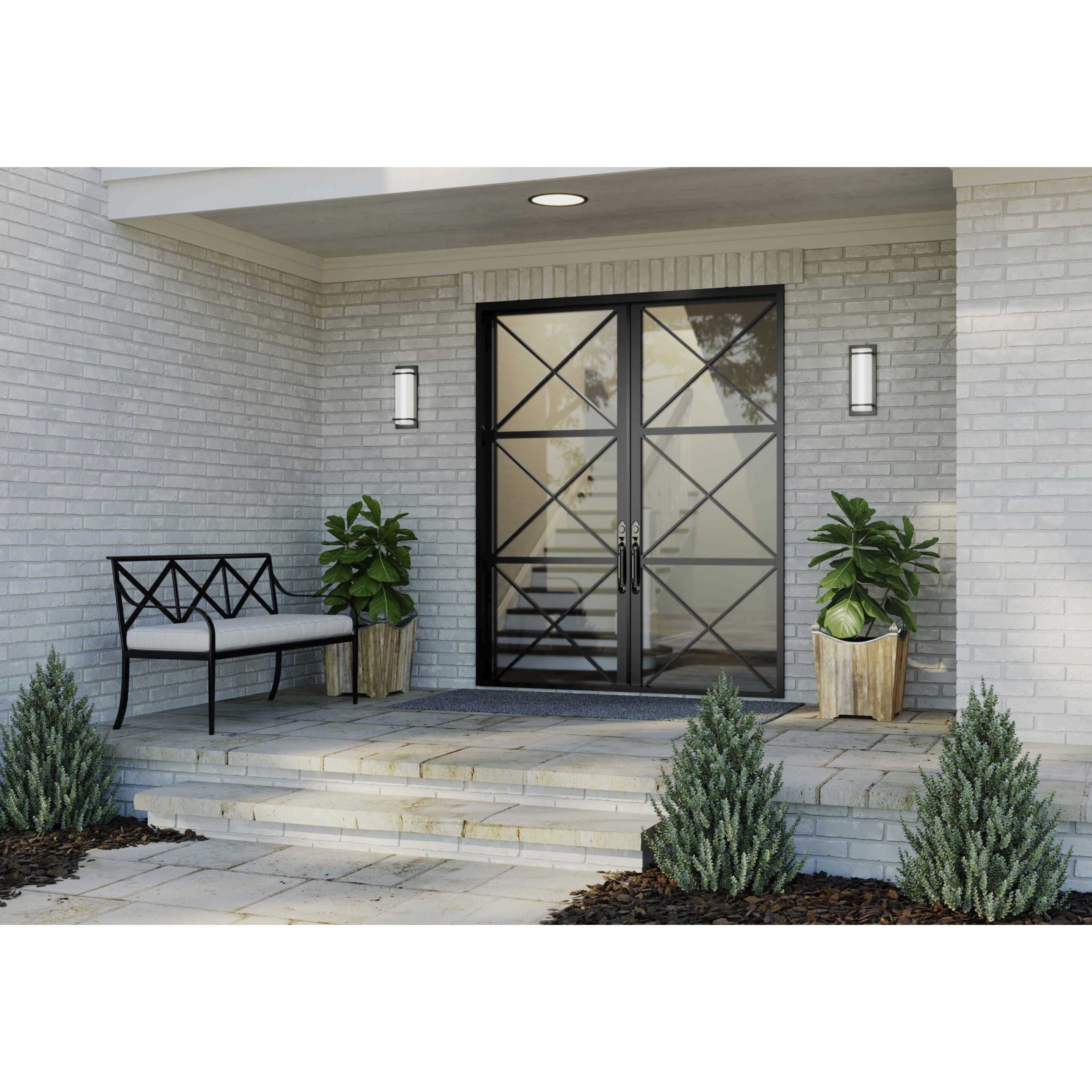 Z-1080 LED LED 13 inch Textured Black Outdoor Sconce, Small, Progress LED