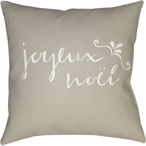 Joyeux 18 X 18 inch Neutral and White Outdoor Throw Pillow
