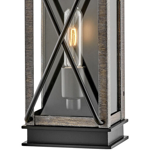 Montecito Outdoor Wall Mount Lantern in Black, Small