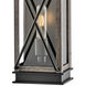 Montecito Outdoor Wall Mount Lantern in Black, Small
