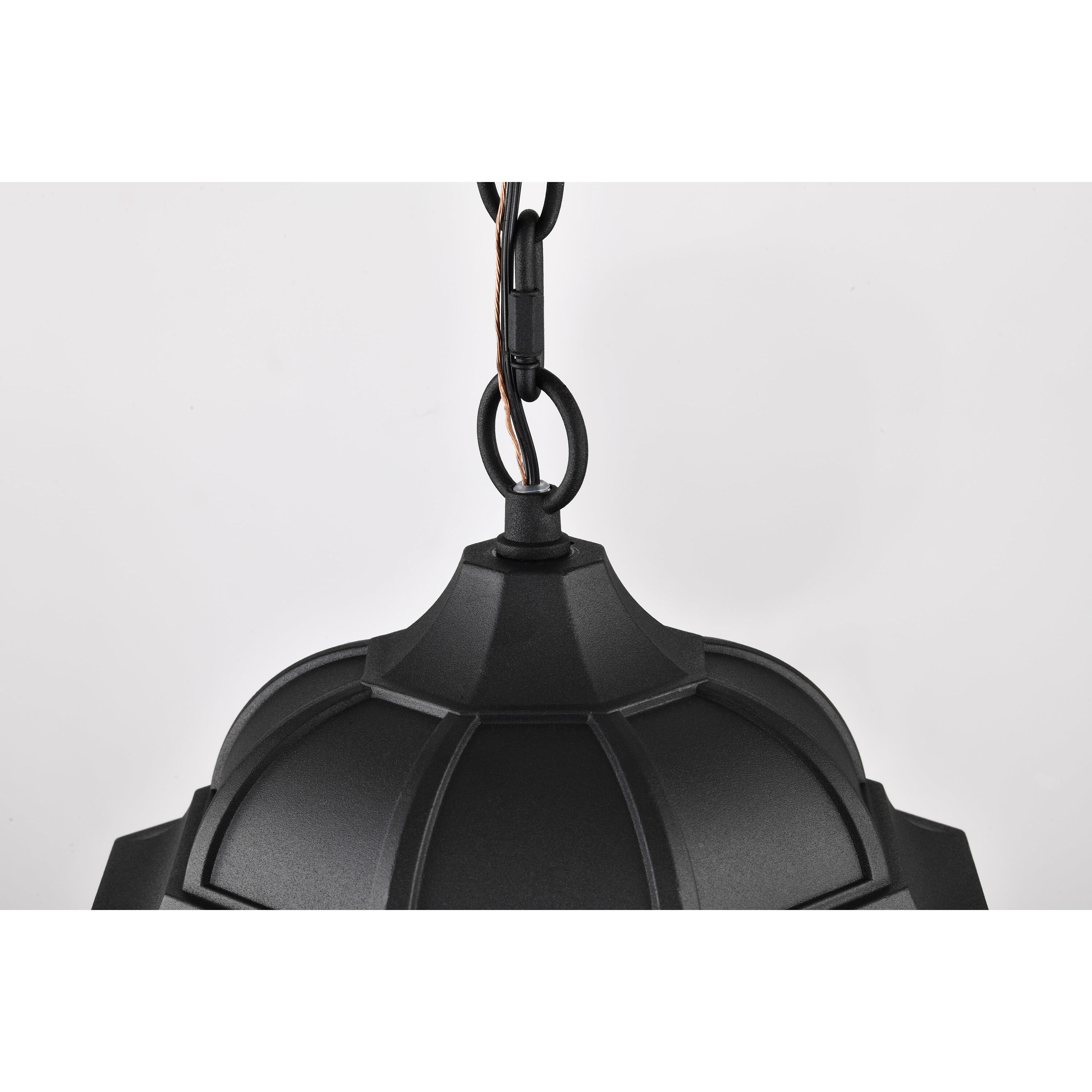East River 8 inch Matte Black Outdoor Hanging Lantern