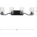Lassiter 4 Light 34 inch Matte Black Bath Vanity Wall Light