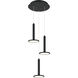 Extraterrestrial LED Matte Black Pendant Ceiling Light