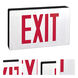 Architectural 1.75 inch Aluminum Exit / Emergency Ceiling Light in Red, Single-Faced, with Battery Backup, Single-Faced, Black Housing