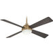 Orb 54 inch Soft Brass with Brushed Carbon Blades Ceiling Fan in Brushed Brass/Soft Brass