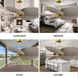 Atlas Alessandra TROPICAL 48 inch Brushed Brass with Gray Ash Tone Blades Ceiling Fan