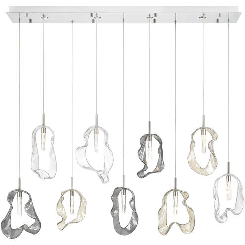 Norah Linear Chandelier Ceiling Light in Polished Nickel