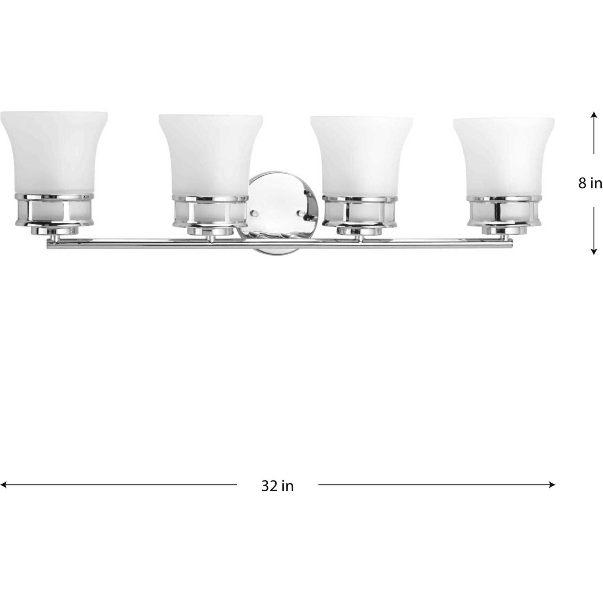 Cascadia 4 Light 32 inch Polished Chrome Bath Vanity Wall Light
