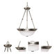 Brentwood 3 Light 15 inch Brushed Nickel Pendant Ceiling Light