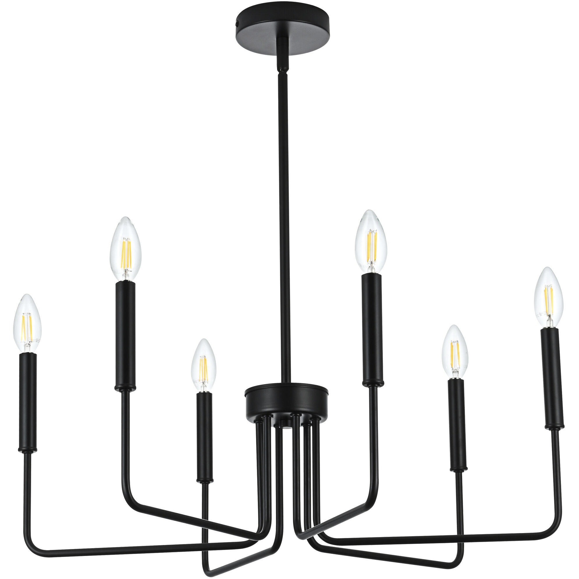 Willa 6 Light 26 inch Black Pendant Ceiling Light