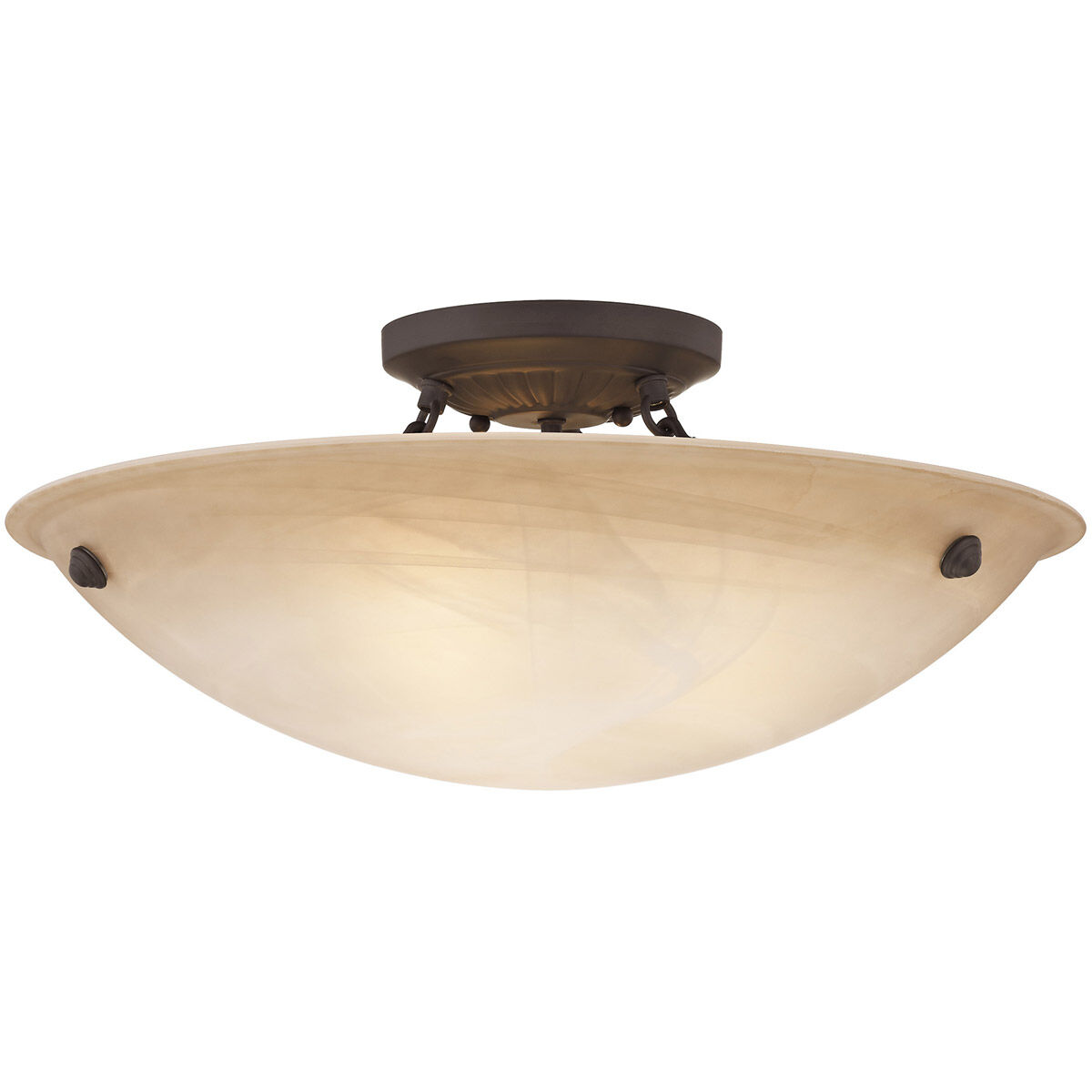 Oasis 3 Light 20 inch Bronze Semi-Flush Mount Ceiling Light
