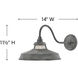 Troyer Outdoor Wall Mount Lantern in Aged Zinc