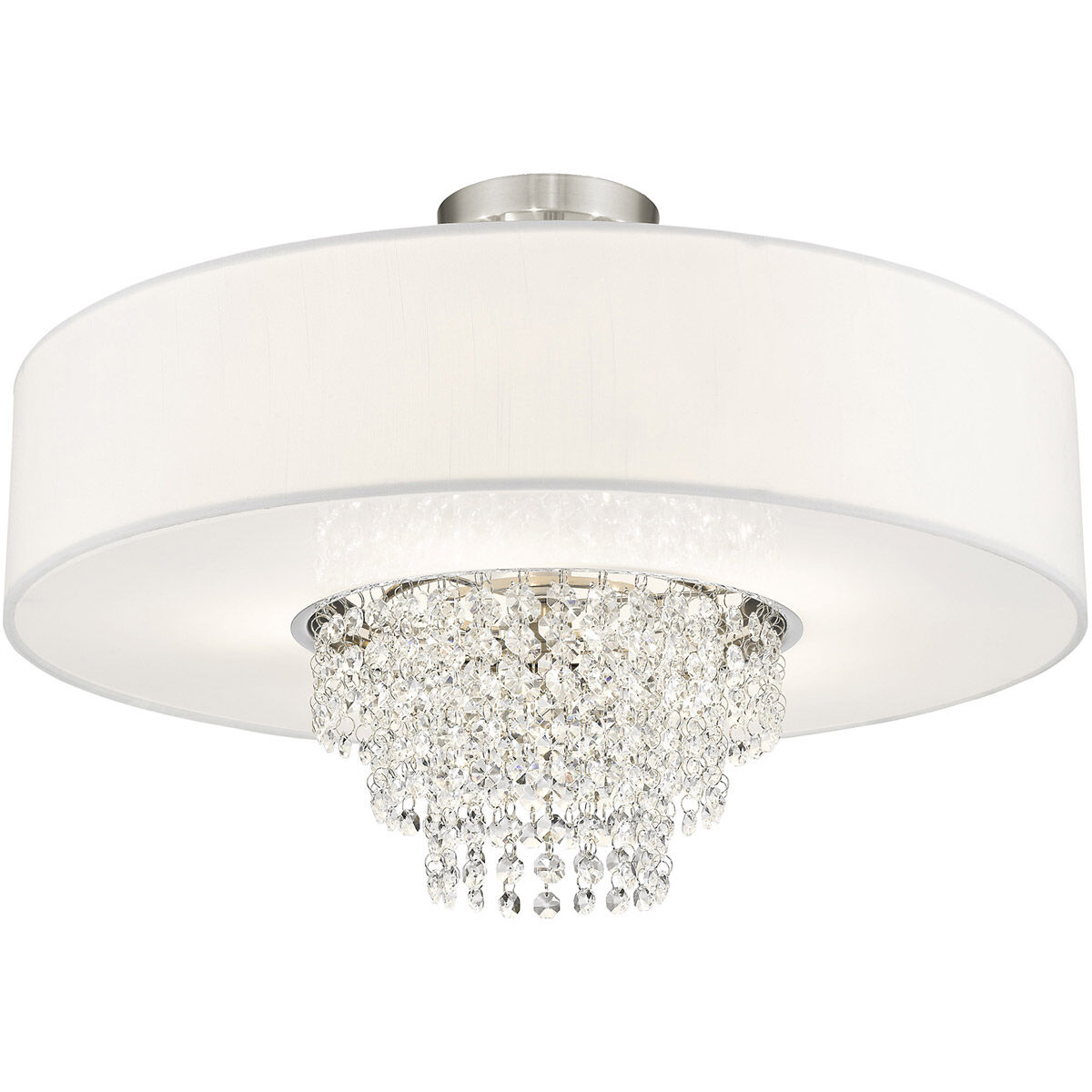 Carlisle 5 Light 22 inch Brushed Nickel Semi-Flush Mount Ceiling Light