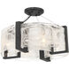 Cloud Break 4 Light 18 inch Coal Semi-Flush Ceiling Light