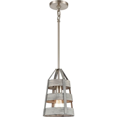 Brigantine 1 Light 7 inch Satin Nickel Mini Pendant Ceiling Light