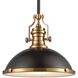Chadwick 1 Light 17 inch Satin Brass Pendant Ceiling Light