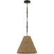 Thomas O'Brien Goodman 1 Light 15 inch Bronze and Hand-Rubbed Antique Brass Hanging Shade Ceiling Light in Toast, Small
