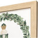 Nutcracker Wreath Green and Multi and Red and White Framed Art, Propac