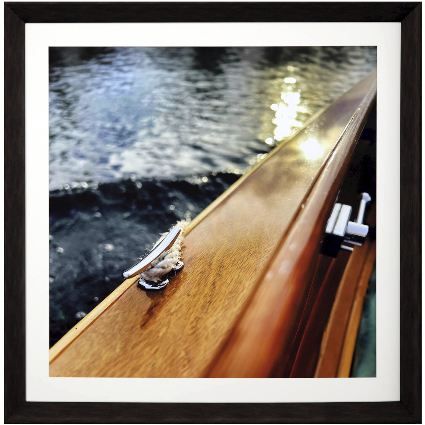 Lake Life Brown and Blue and Multi Framed Art