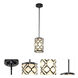 Arabella 1 Light 6.75 inch Black Mini Pendant Ceiling Light, Convertible to Semi-Flush