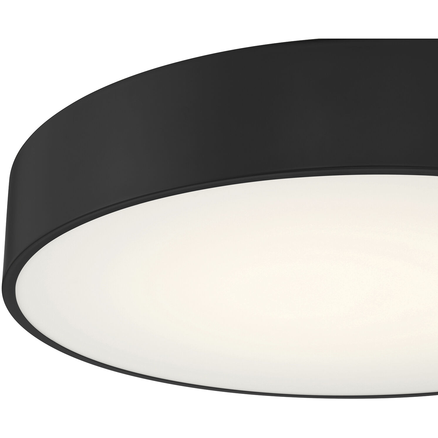 Como LED 21.75 inch Black and White Flush Mount Ceiling Light