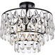 Mila 3 Light 16 inch Black Flush Mount Ceiling Light