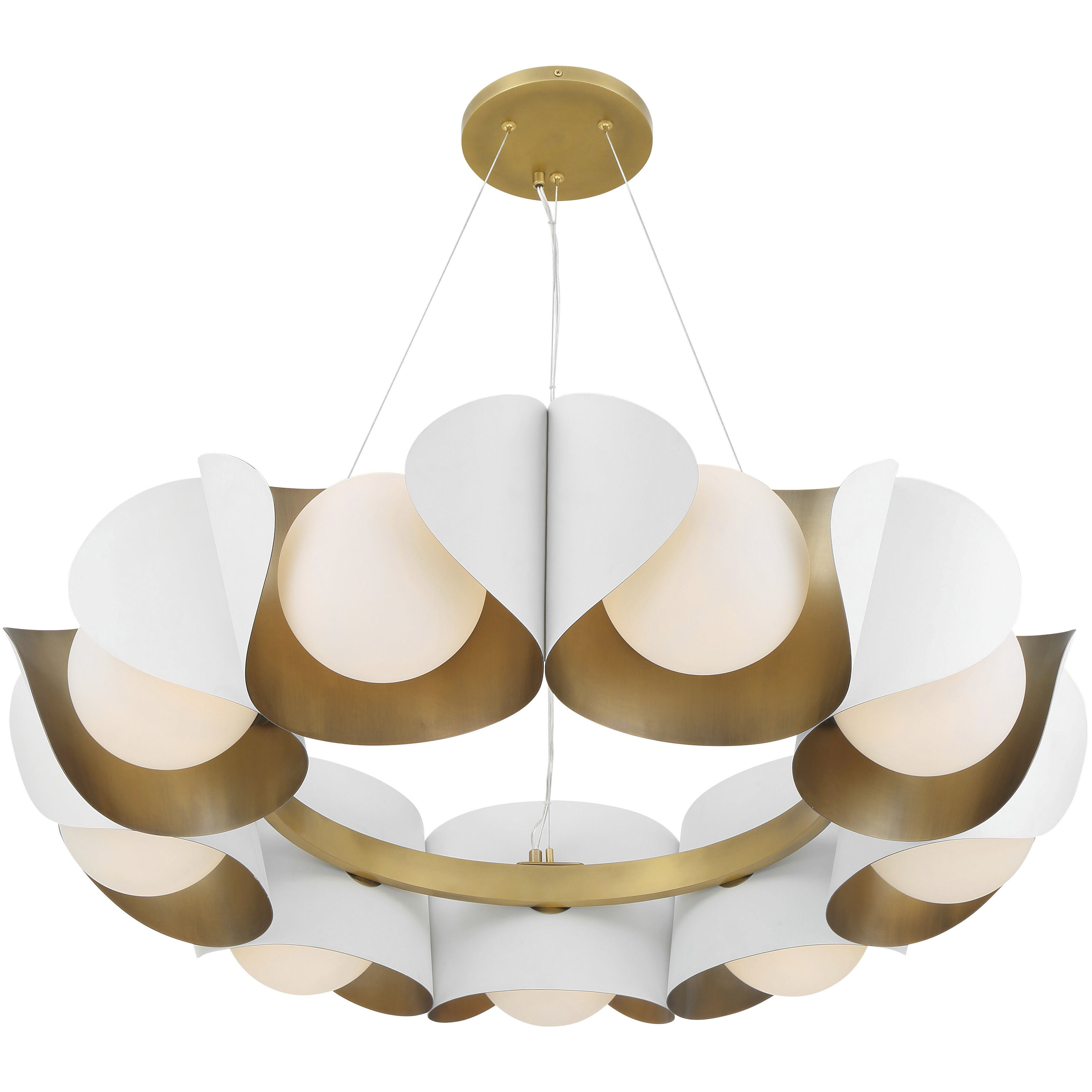 Flare 9 Light 34.25 inch Sand White Pendant Ceiling Light