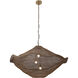 Marseille 3 Light 43 inch Brass Antique Pendant Ceiling Light