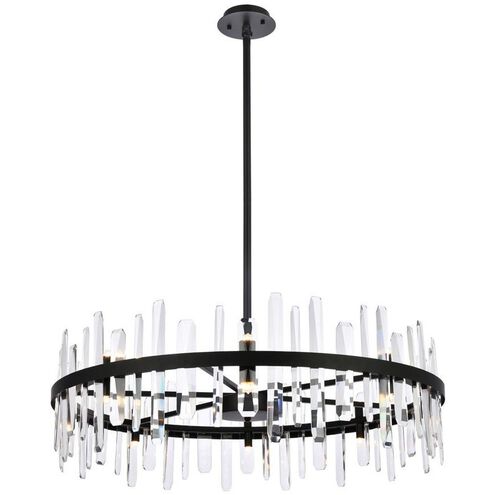 Serena 16 Light 36 inch Black Chandelier Ceiling Light