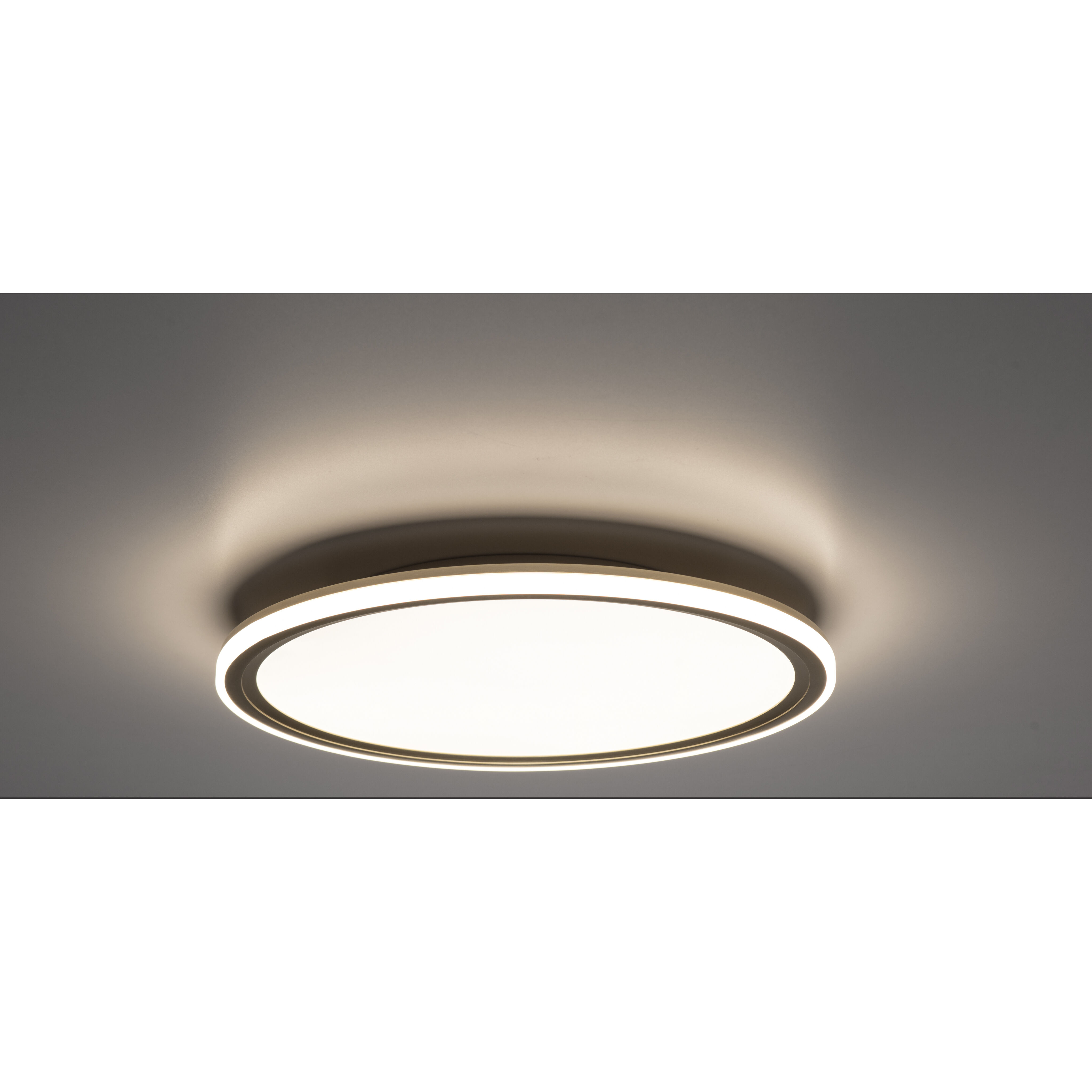 Lucerio LED 17.72 inch Matte Brushed Imitation Gold Flush Mount Ceiling Light