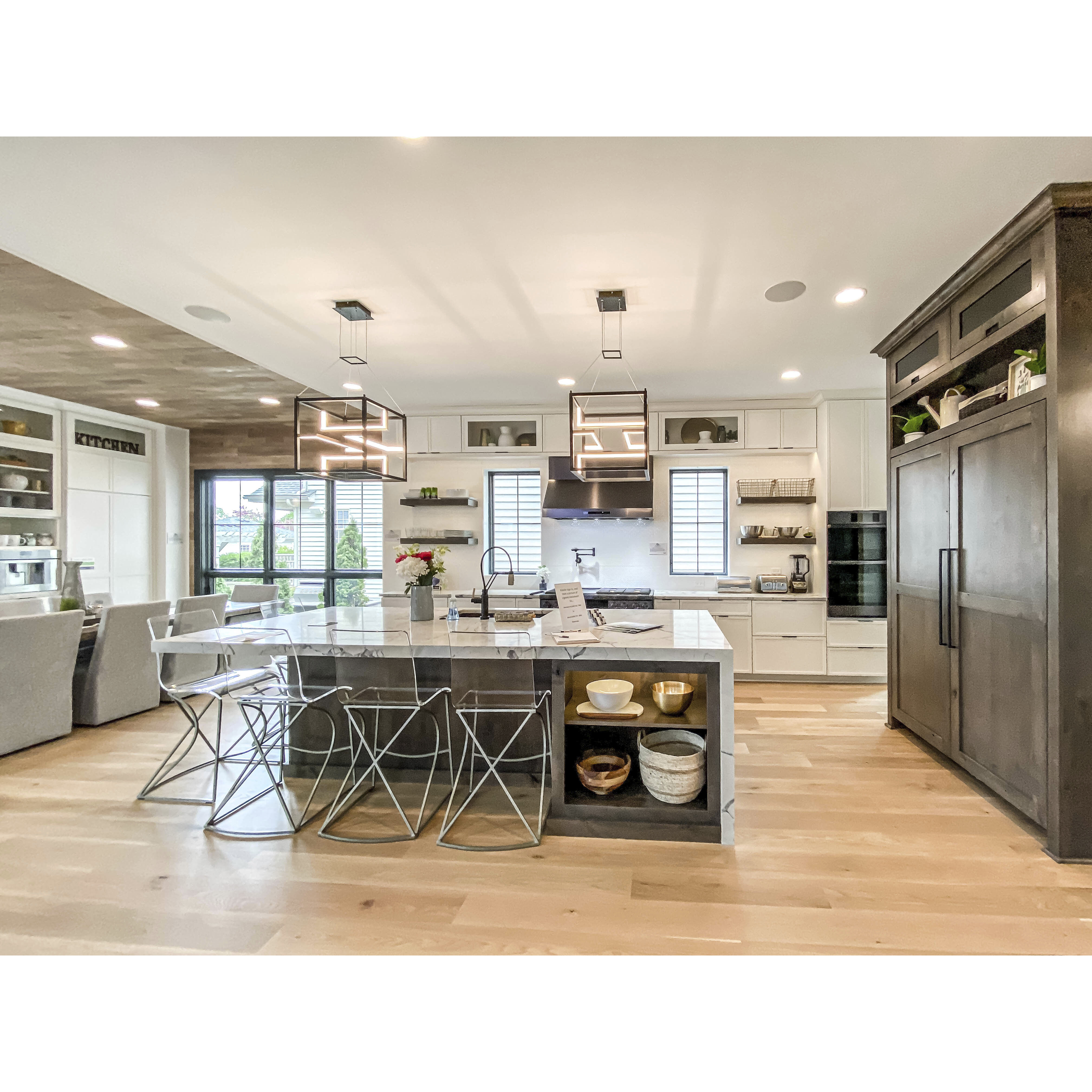 Chamber LED 18.25 inch Black and Gold Single Pendant Ceiling Light